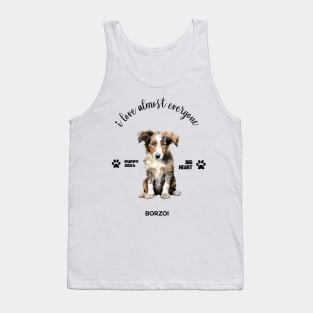 Borzoi  i love almost everyone Tank Top